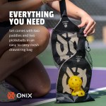 Onix Recruit Beginner Pickleball Set - 1801-04BKFront Onix Recruit Beginner Pickleball Set - 1801-04BKFront
