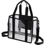 Small Clear Tote - 7901-58BKAngle-Left Small Clear Tote - 7901-58BKAngle-Left