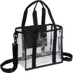 Small Clear Tote - 7901-58BKAngle-Right Small Clear Tote - 7901-58BKAngle-Right