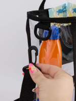 Small Clear Tote - 7901-58BKFront Small Clear Tote - 7901-58BKFront