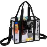 Small Clear Tote - 7901-58BKFront Small Clear Tote - 7901-58BKFront