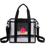 Small Clear Tote - 7901-58BKFront Small Clear Tote - 7901-58BKFront