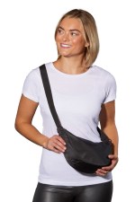 Recycled Curve Crossbody - 3750-61BKFront Recycled Curve Crossbody - 3750-61BKFront