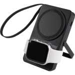 UL Listed MagClick™ Power Bank and Watch Charger - 7122-18BKFront UL Listed MagClick™ Power Bank and Watch Charger - 7122-18BKFront