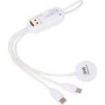 Allcord 5-in-1 Charging Cable with iWatch Charger - 7143-79WHFront Allcord 5-in-1 Charging Cable with iWatch Charger - 7143-79WHFront