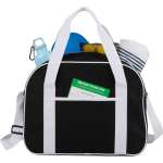 Varsity Sport Duffle Bag - SM-8222BKFront Varsity Sport Duffle Bag - SM-8222BKFront