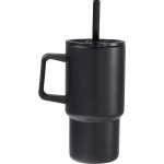 Summit 18oz Recycled Vacuum Insulated Mug w/ Straw - SM-6976BKFront Summit 18oz Recycled Vacuum Insulated Mug w/ Straw - SM-6976BKFront