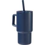 Summit 18oz Recycled Vacuum Insulated Mug w/ Straw - SM-6976NYAngle-Left Summit 18oz Recycled Vacuum Insulated Mug w/ Straw - SM-6976NYAngle-Left