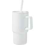 Summit 18oz Recycled Vacuum Insulated Mug w/ Straw - SM-6976WHFront Summit 18oz Recycled Vacuum Insulated Mug w/ Straw - SM-6976WHFront