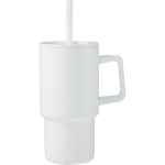 Summit 18oz Recycled Vacuum Insulated Mug w/ Straw - SM-6976WHFront Summit 18oz Recycled Vacuum Insulated Mug w/ Straw - SM-6976WHFront