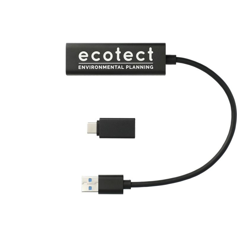 Aluminum 4-Port USB 3.0 Hub with Type C Adapter 1 Aluminum 4-Port USB 3.0 Hub with Type C Adapter 1