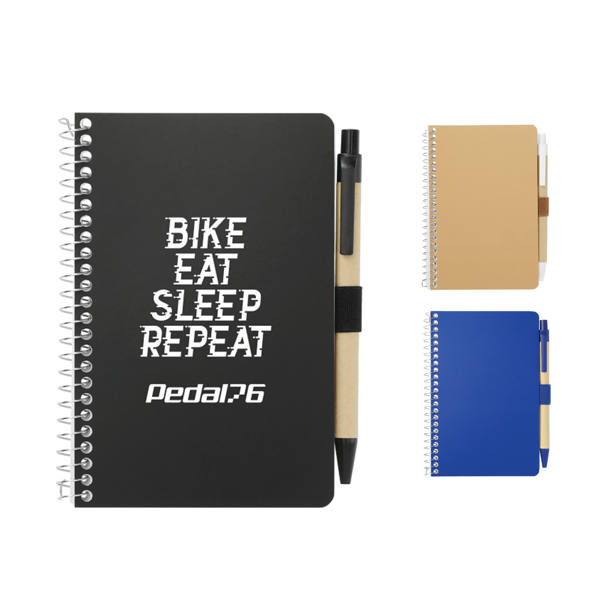 4'' x 6'' FSC® Mix Pocket Spiral Notebook with Pen 1
