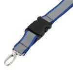 Recycled Polyester Reflective Lanyard - SM-2469BLFront Recycled Polyester Reflective Lanyard - SM-2469BLFront