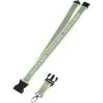 Recycled Polyester Reflective Lanyard - SM-2469YWFront Recycled Polyester Reflective Lanyard - SM-2469YWFront