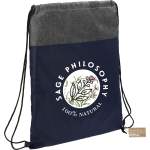 Ash Recycled Drawstring Bag - 3005-44NYAngle-Right Ash Recycled Drawstring Bag - 3005-44NYAngle-Right