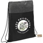 Ash Recycled Drawstring Bag - 3005-44BKAngle-Right Ash Recycled Drawstring Bag - 3005-44BKAngle-Right