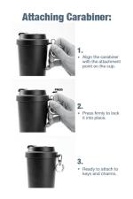 Haley Vacuum Tumbler One Touch Opening Lid 16oz - 1602-38BKFront Haley Vacuum Tumbler One Touch Opening Lid 16oz - 1602-38BKFront