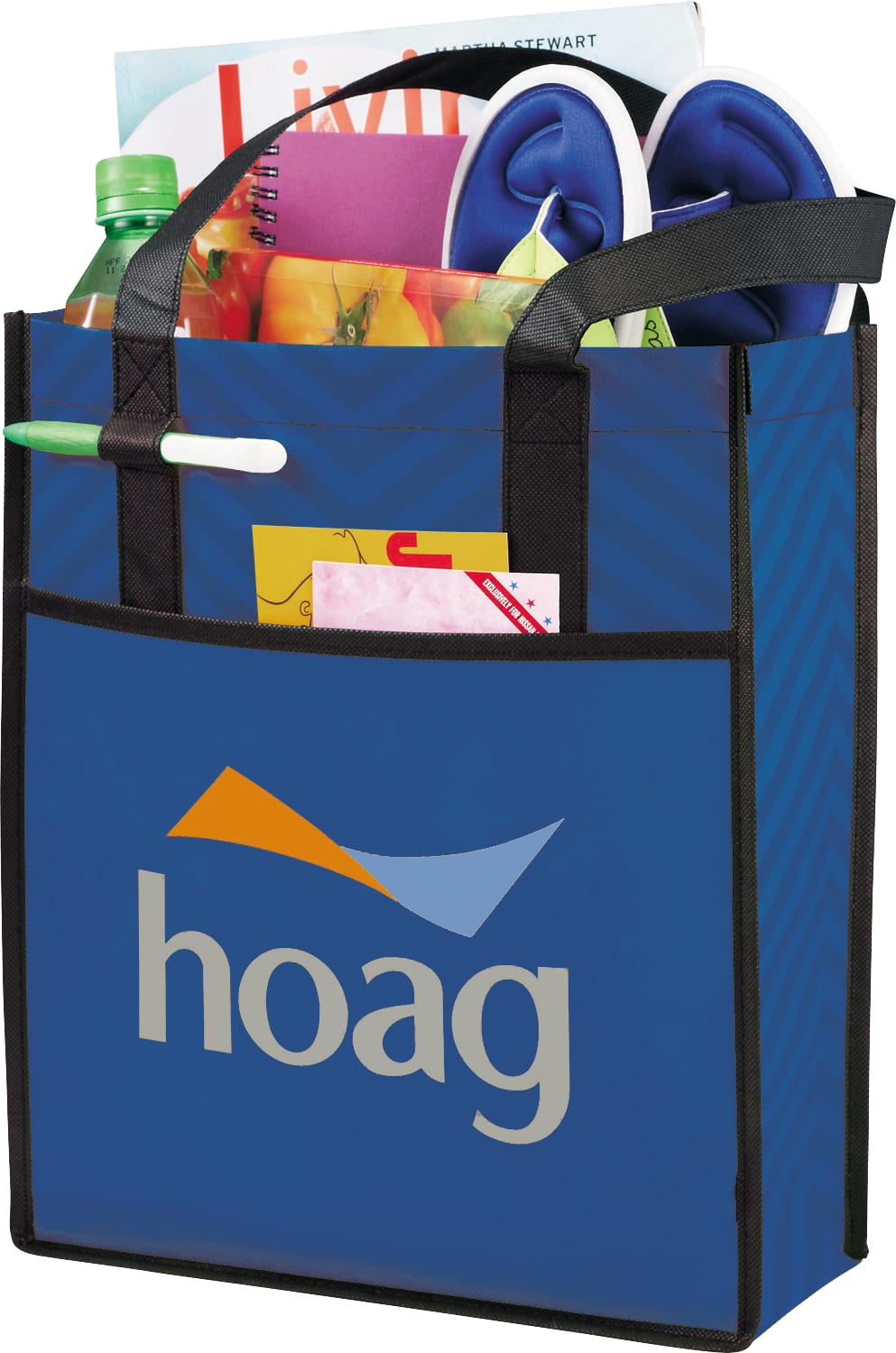 Printed Chevron Non-Woven Shopper Tote 1