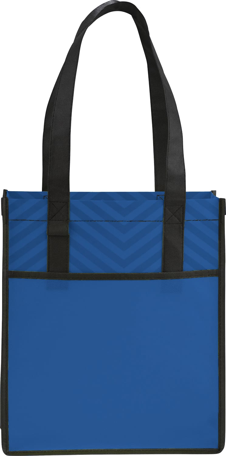 Printed Chevron Non-Woven Shopper Tote 1