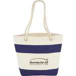 Capri Stripes 12oz Cotton Canvas Shopper Tote 1 Capri Stripes 12oz Cotton Canvas Shopper Tote 1