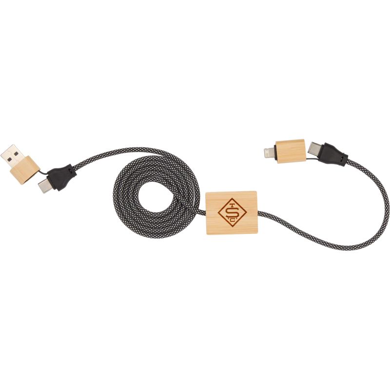 FSC® 100% Bamboo 5-in-1 100W Laptop Charging Cable 1 FSC® 100% Bamboo 5-in-1 100W Laptop Charging Cable 1