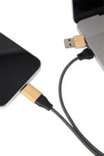 FSC® 100% Bamboo 5-in-1 100W Laptop Charging Cable - 7143-83NTAngle-Left FSC® 100% Bamboo 5-in-1 100W Laptop Charging Cable - 7143-83NTAngle-Left