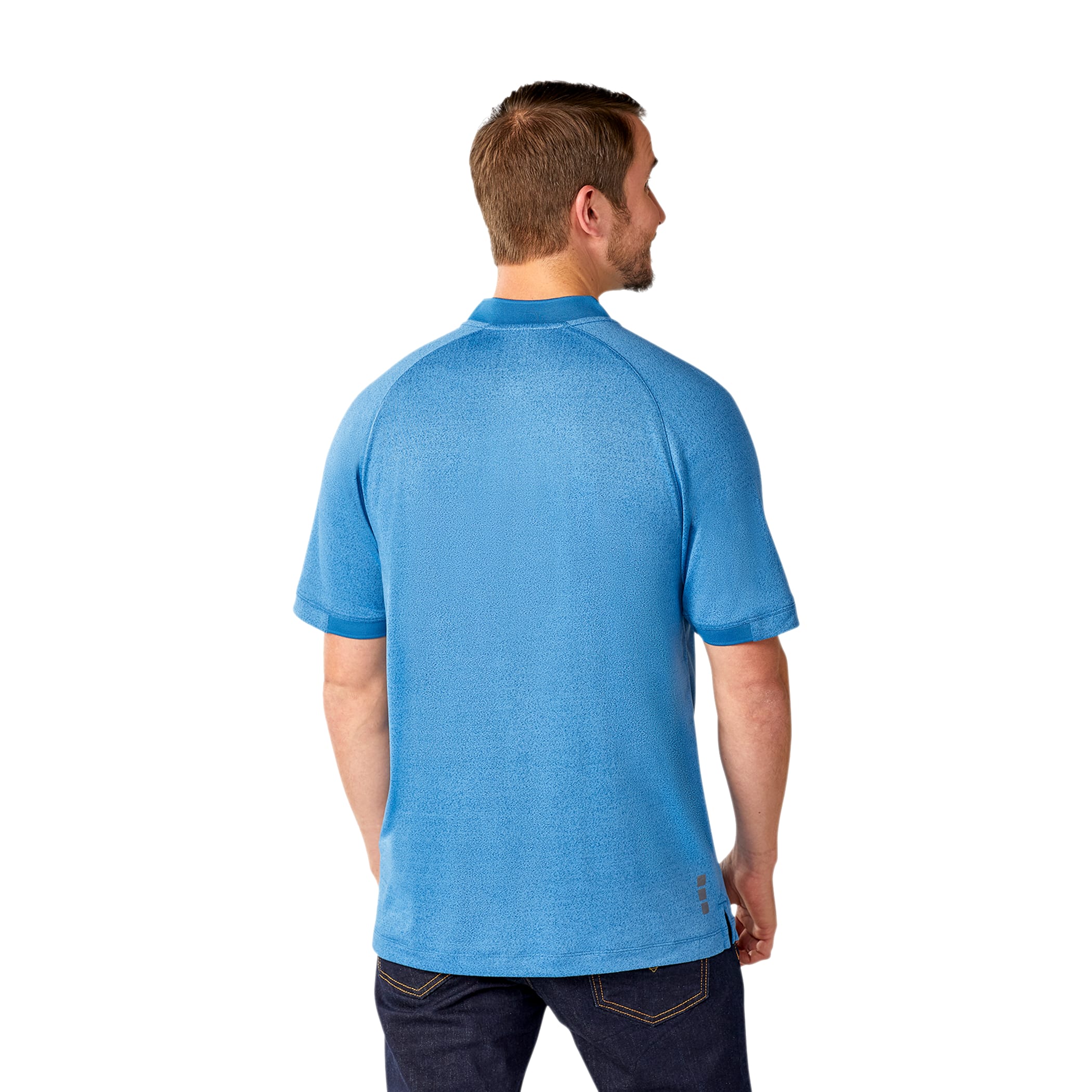 Men's KINPORT Short Sleeve Zip Up Stand Collar Performance Polo 1