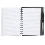 5'' x 7'' Recycled Pace Spiral Notebook w Pen - SM-5296BKFront 5'' x 7'' Recycled Pace Spiral Notebook w Pen - SM-5296BKFront