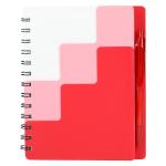 5'' x 7'' Recycled Pace Spiral Notebook w Pen - SM-5296RDFront 5'' x 7'' Recycled Pace Spiral Notebook w Pen - SM-5296RDFront