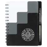 5'' x 7'' Recycled Pace Spiral Notebook w Pen - SM-5296BKFront 5'' x 7'' Recycled Pace Spiral Notebook w Pen - SM-5296BKFront