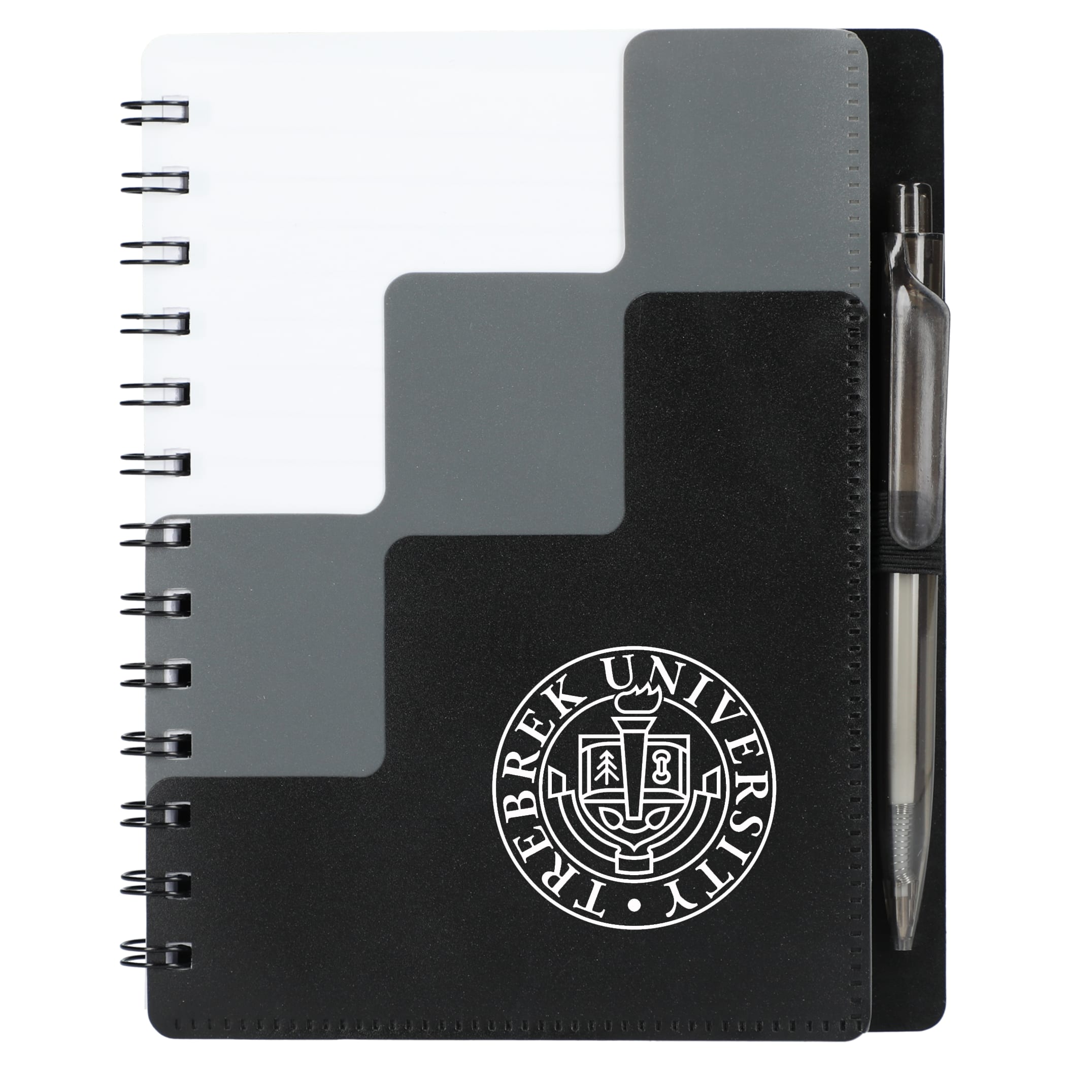 5'' x 7'' Recycled Pace Spiral Notebook w Pen 1