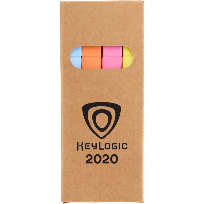 4-Piece Square Recycled Highlighter Set 1 4-Piece Square Recycled Highlighter Set 1