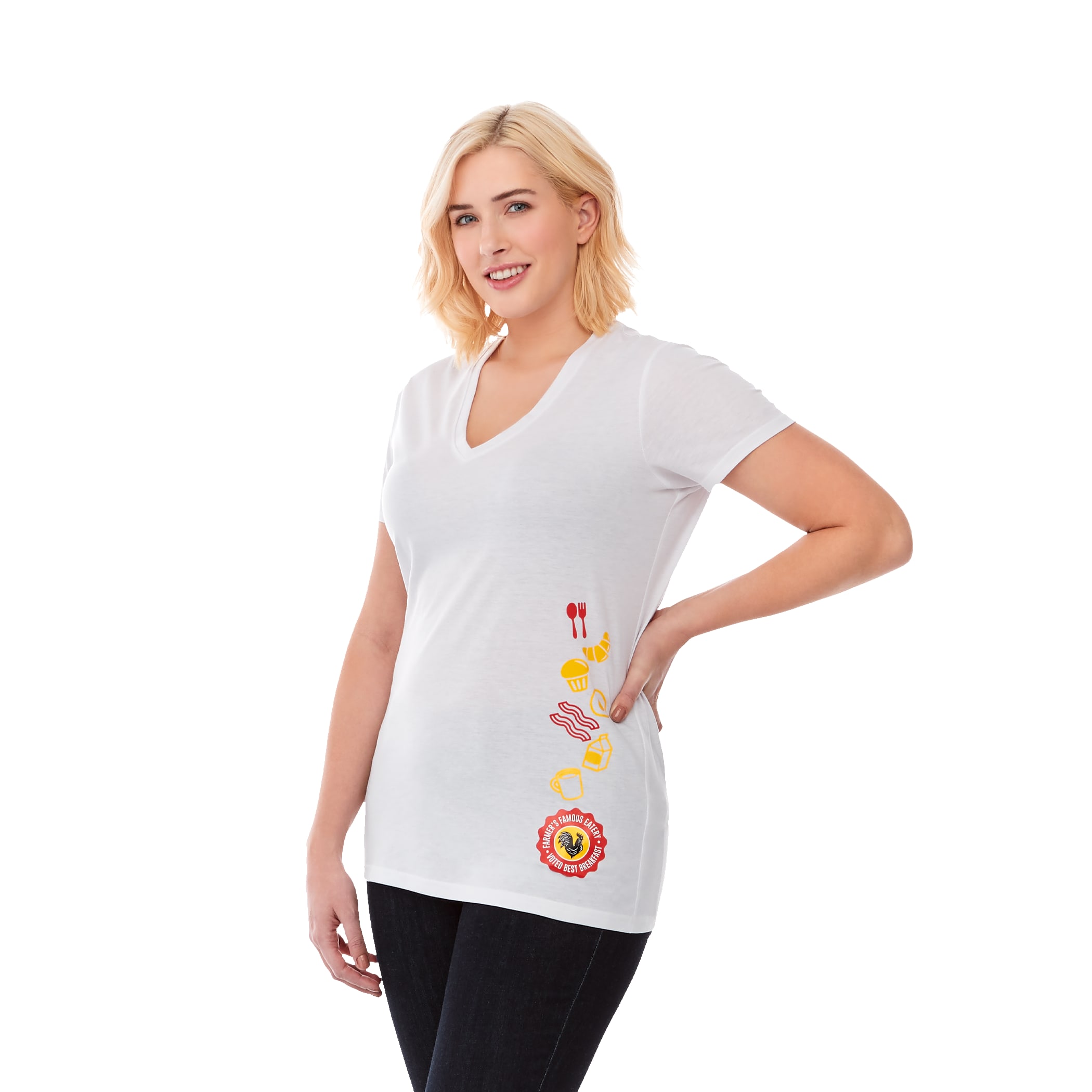 Women's SAREK V-Neck Short Sleeve Tee 1