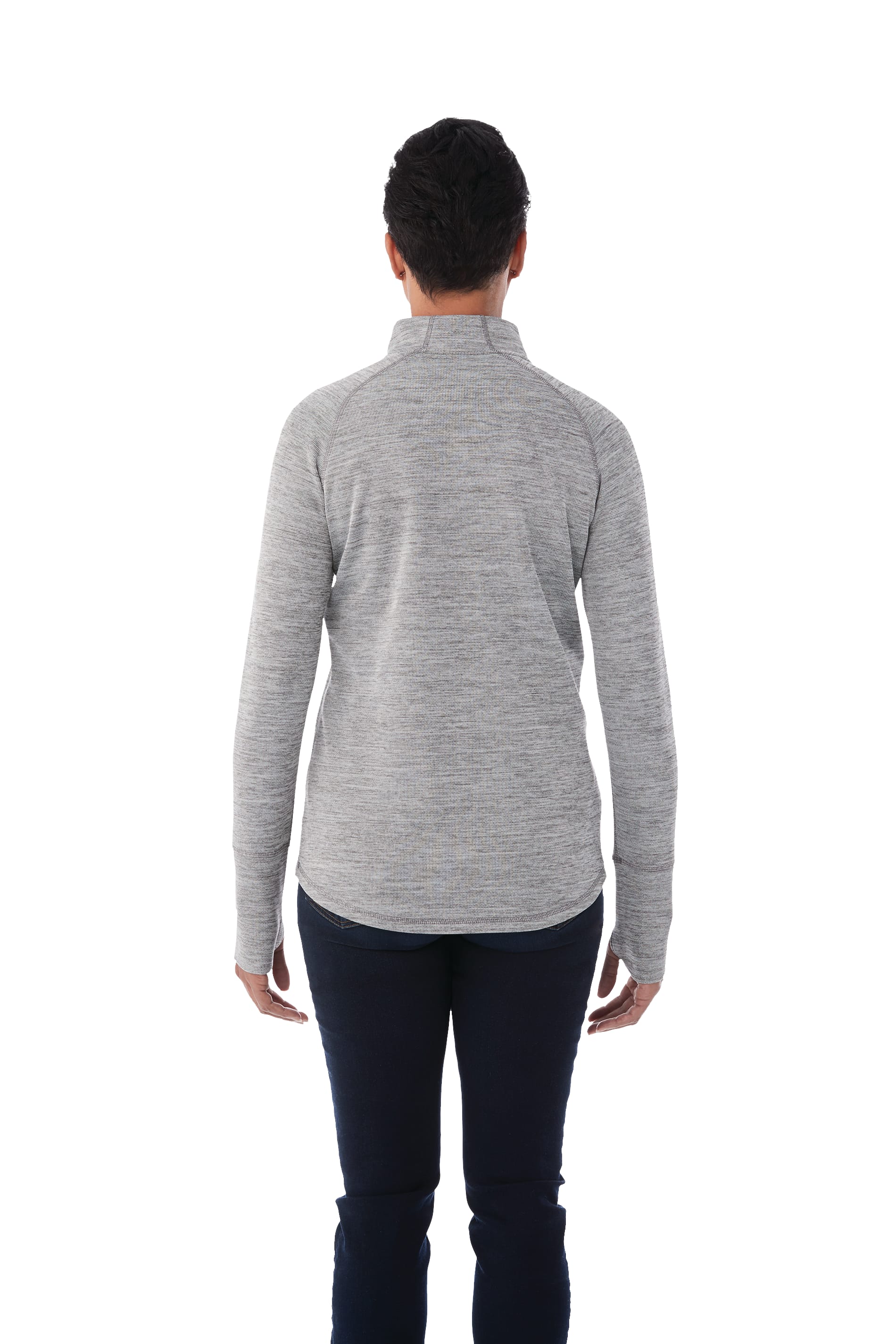 Women's CRANE Performance Knit Half Zip with Thumb Holes 2