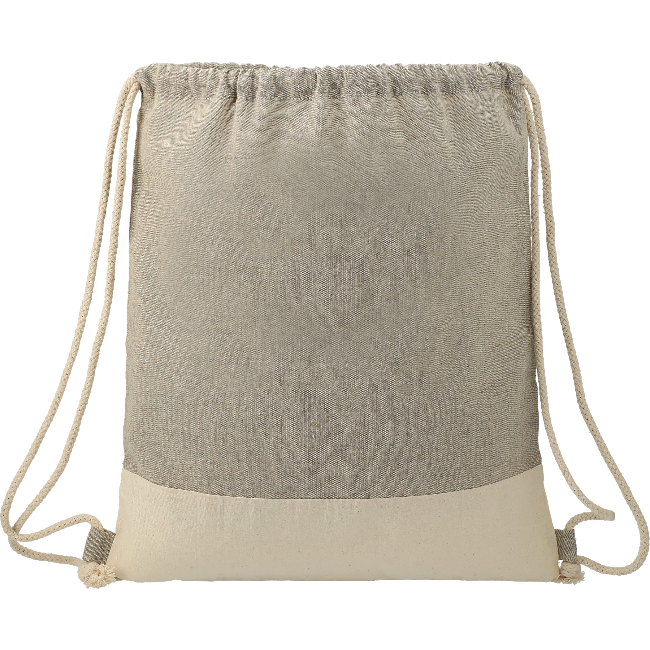 Split Recycled Cotton Drawstring Bag 1