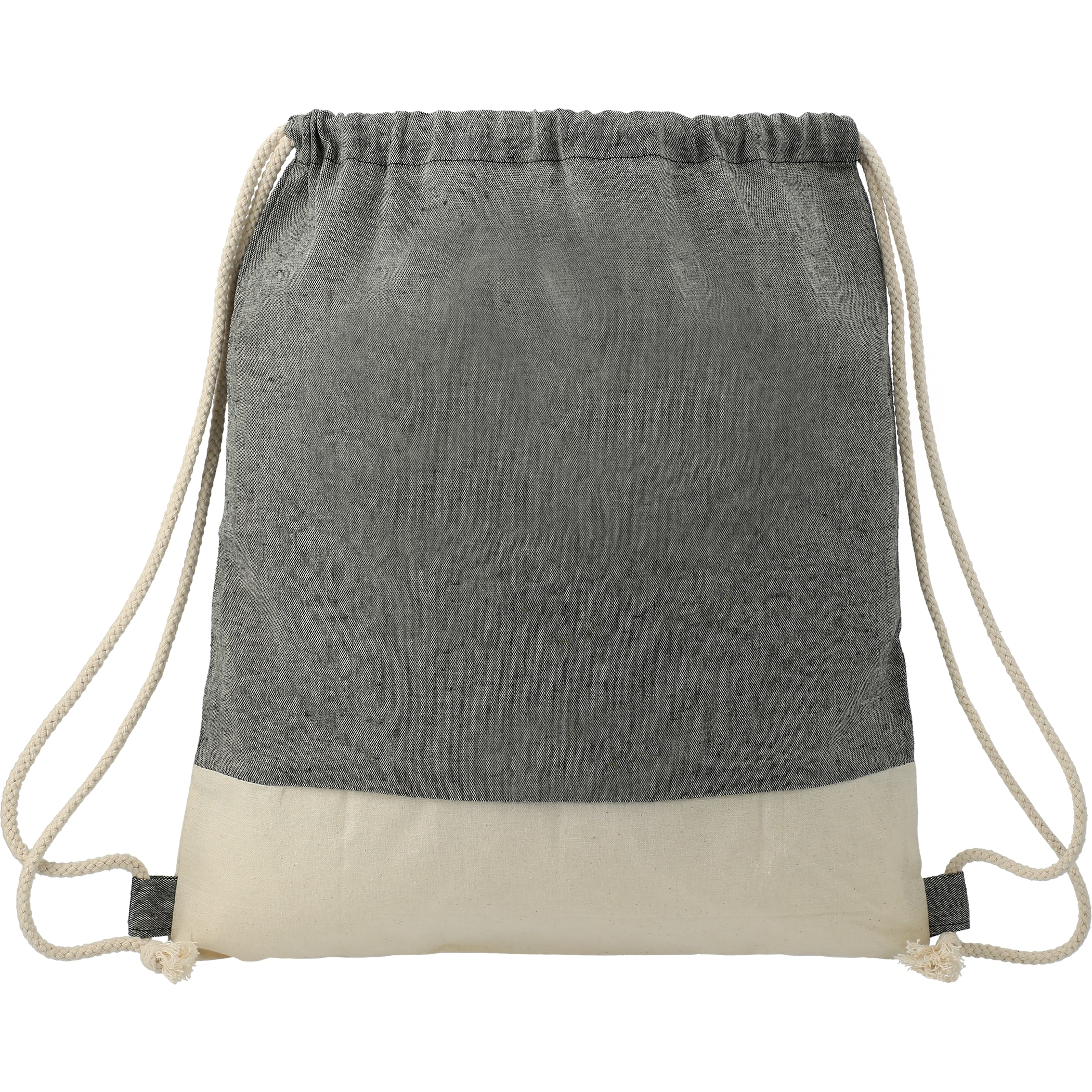 Split Recycled Cotton Drawstring Bag 1