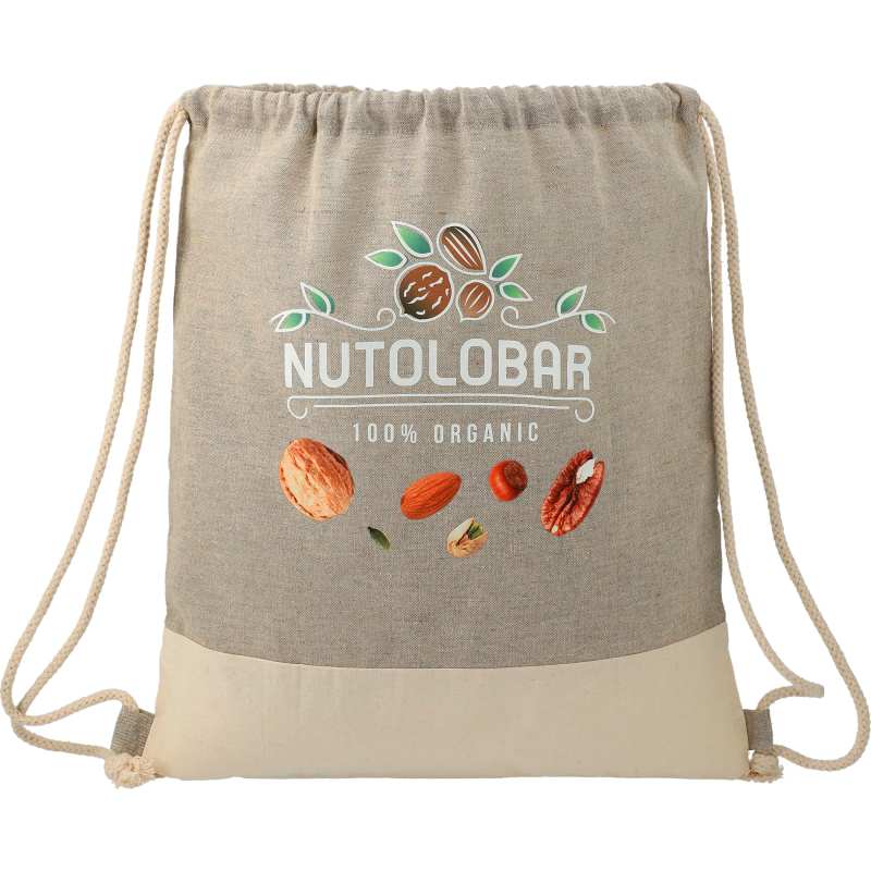 Split Recycled Cotton Drawstring Bag 1 Split Recycled Cotton Drawstring Bag 1