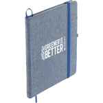 5'' x 7'' FSC® Recycled Cotton Bound Notebook - SM-3556BLAngle-Right 5'' x 7'' FSC® Recycled Cotton Bound Notebook - SM-3556BLAngle-Right