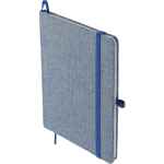 5'' x 7'' FSC® Recycled Cotton Bound Notebook - SM-3556BLAngle-Left 5'' x 7'' FSC® Recycled Cotton Bound Notebook - SM-3556BLAngle-Left