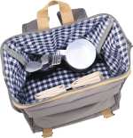 Cafe Picnic Backpack for Two - 1450-44GYFront Cafe Picnic Backpack for Two - 1450-44GYFront