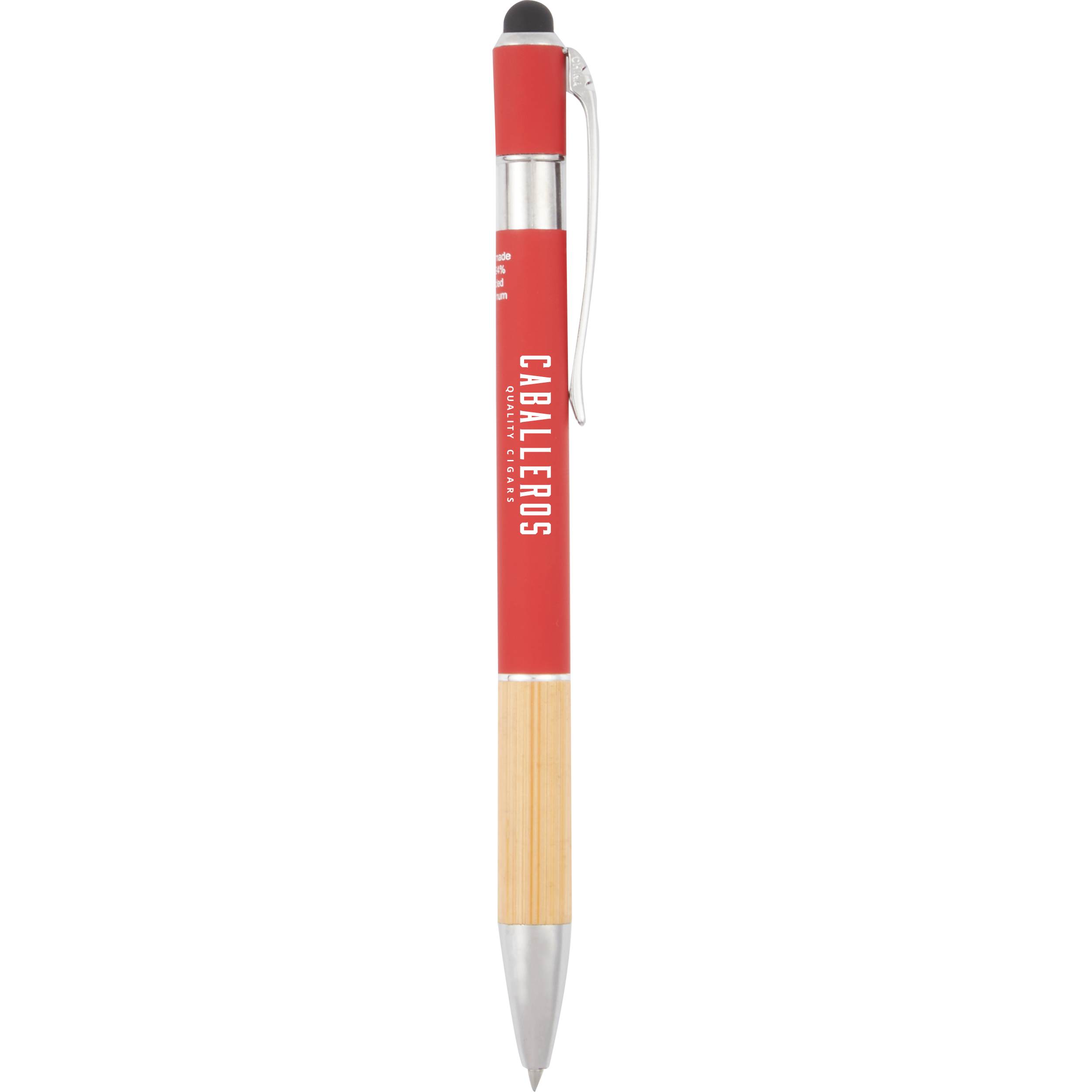Bamboo and Recycled Aluminum Soft Touch Ballpoint Stylus 1