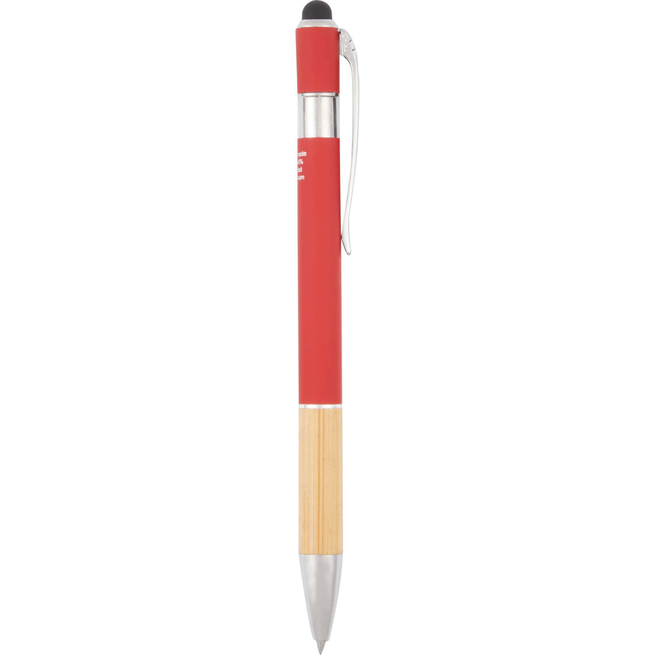 Bamboo and Recycled Aluminum Soft Touch Ballpoint Stylus 1