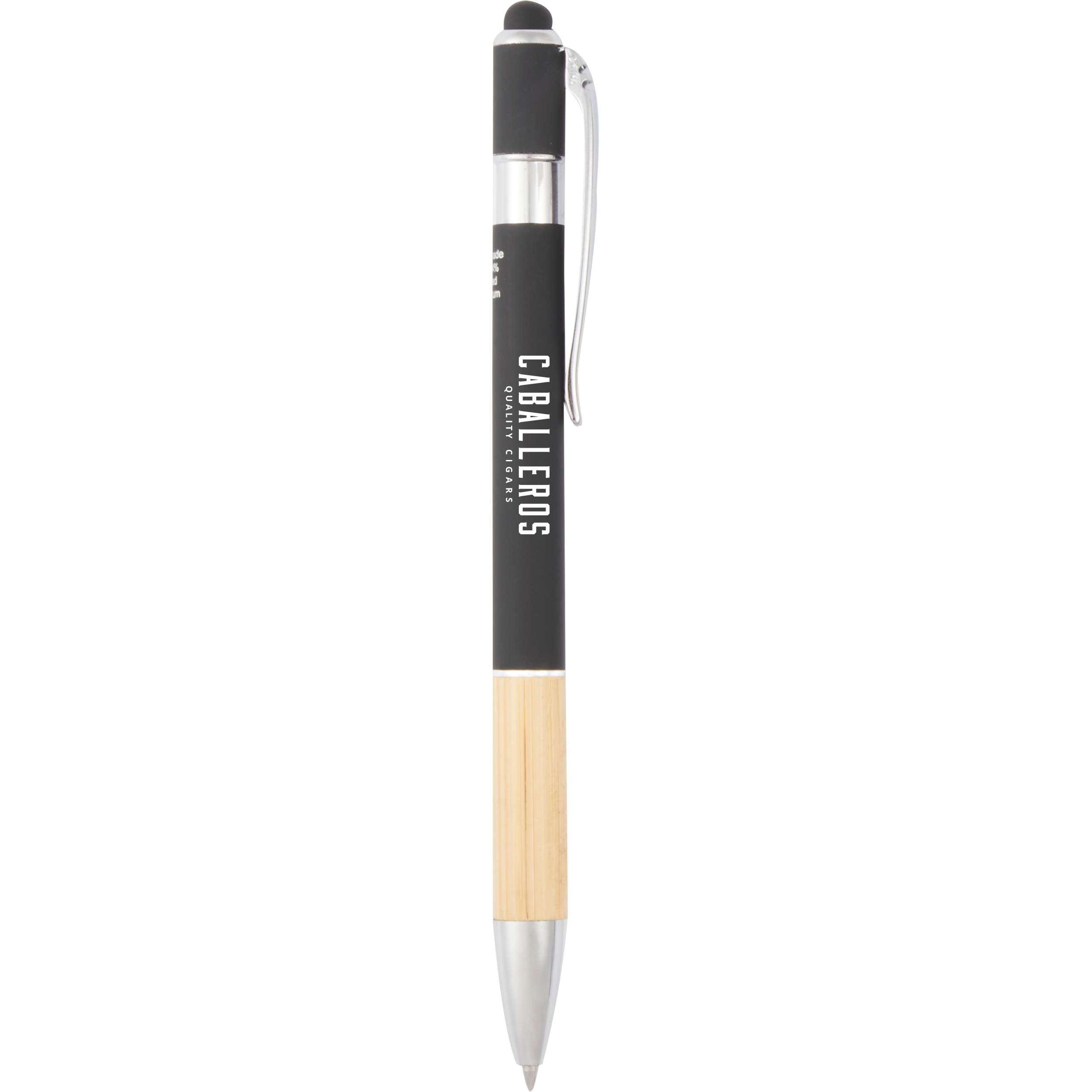 Bamboo and Recycled Aluminum Soft Touch Ballpoint Stylus 1