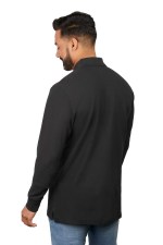 Men's PALO Long Sleeve 100% Cotton Pique Polo - TM16649995Back Men's PALO Long Sleeve 100% Cotton Pique Polo - TM16649995Back