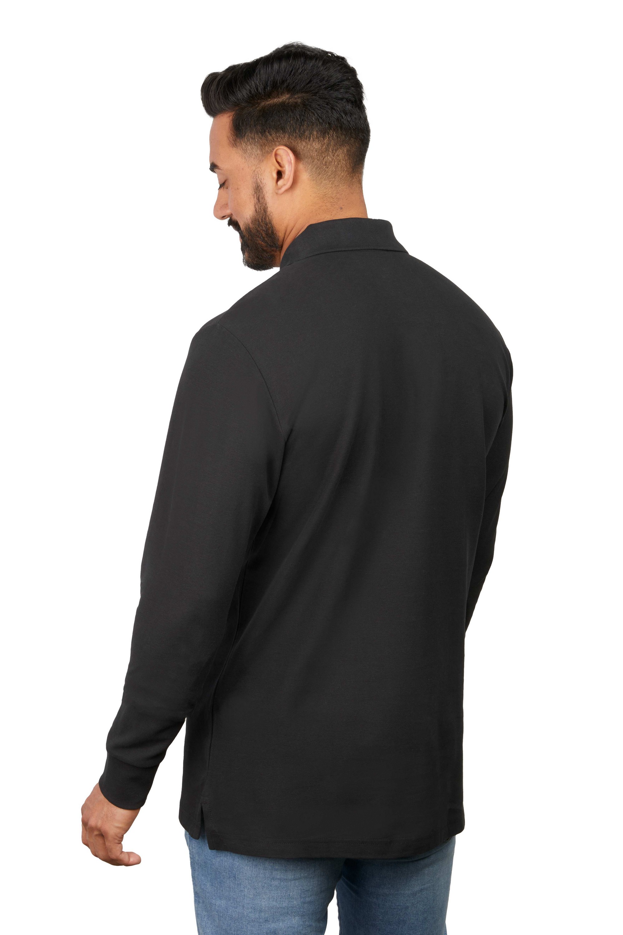 Men's PALO Long Sleeve 100% Cotton Pique Polo 1