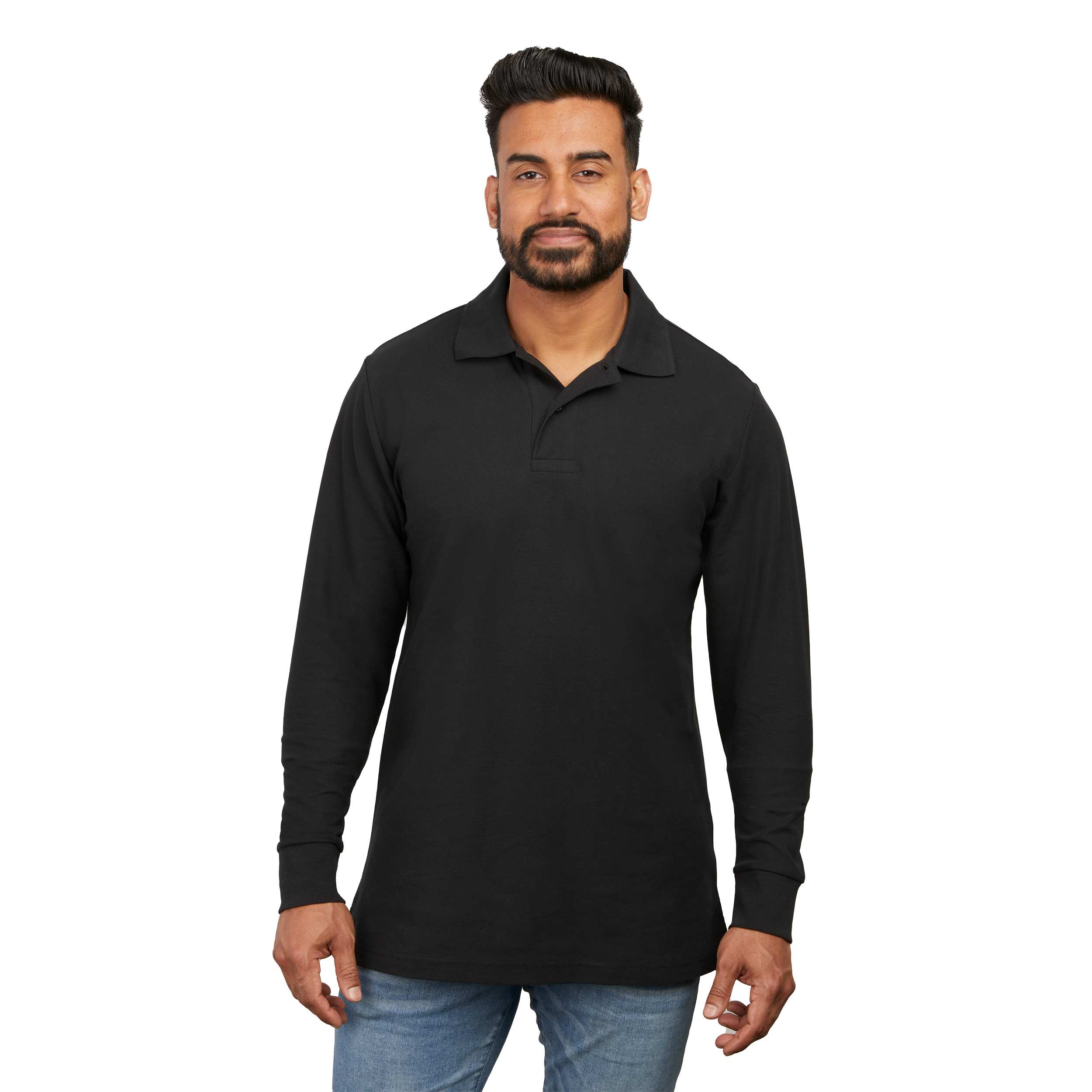 Men's PALO Long Sleeve 100% Cotton Pique Polo 1