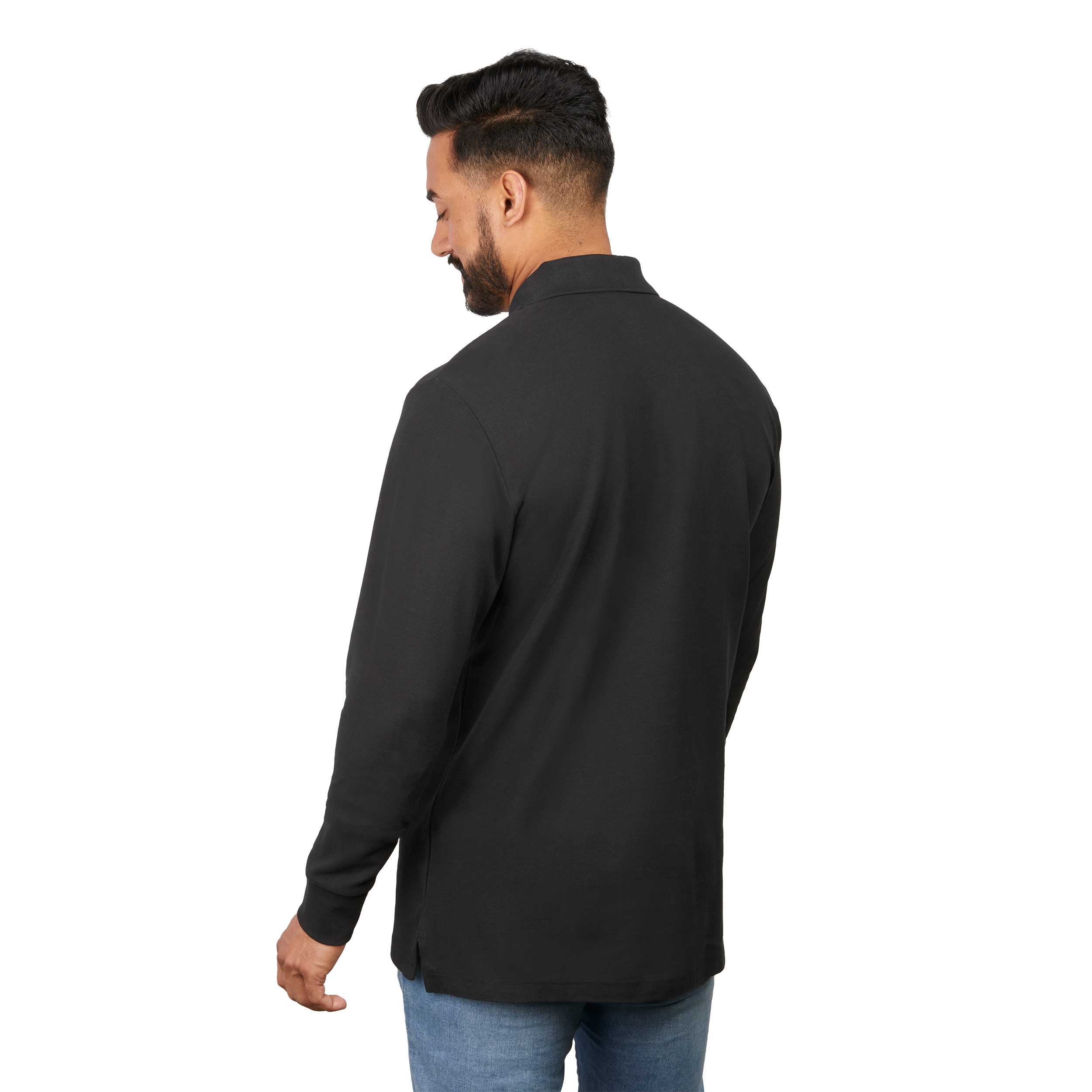 Men's PALO Long Sleeve 100% Cotton Pique Polo 1