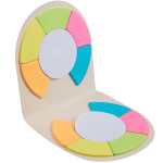 Recycled Milk Carton Round Sticky Notes Pad - SM-9032WHAngle-Left Recycled Milk Carton Round Sticky Notes Pad - SM-9032WHAngle-Left