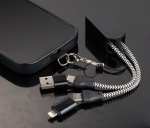 Wrist Link 5-in-1 65W PD Charging Cable Lanyard - 7143-90BKSLFront Wrist Link 5-in-1 65W PD Charging Cable Lanyard - 7143-90BKSLFront