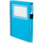 5.5'' x 7'' FSC® Mix Star Spiral Notebook with Pen - SM-3457TBLAngle-Left 5.5'' x 7'' FSC® Mix Star Spiral Notebook with Pen - SM-3457TBLAngle-Left